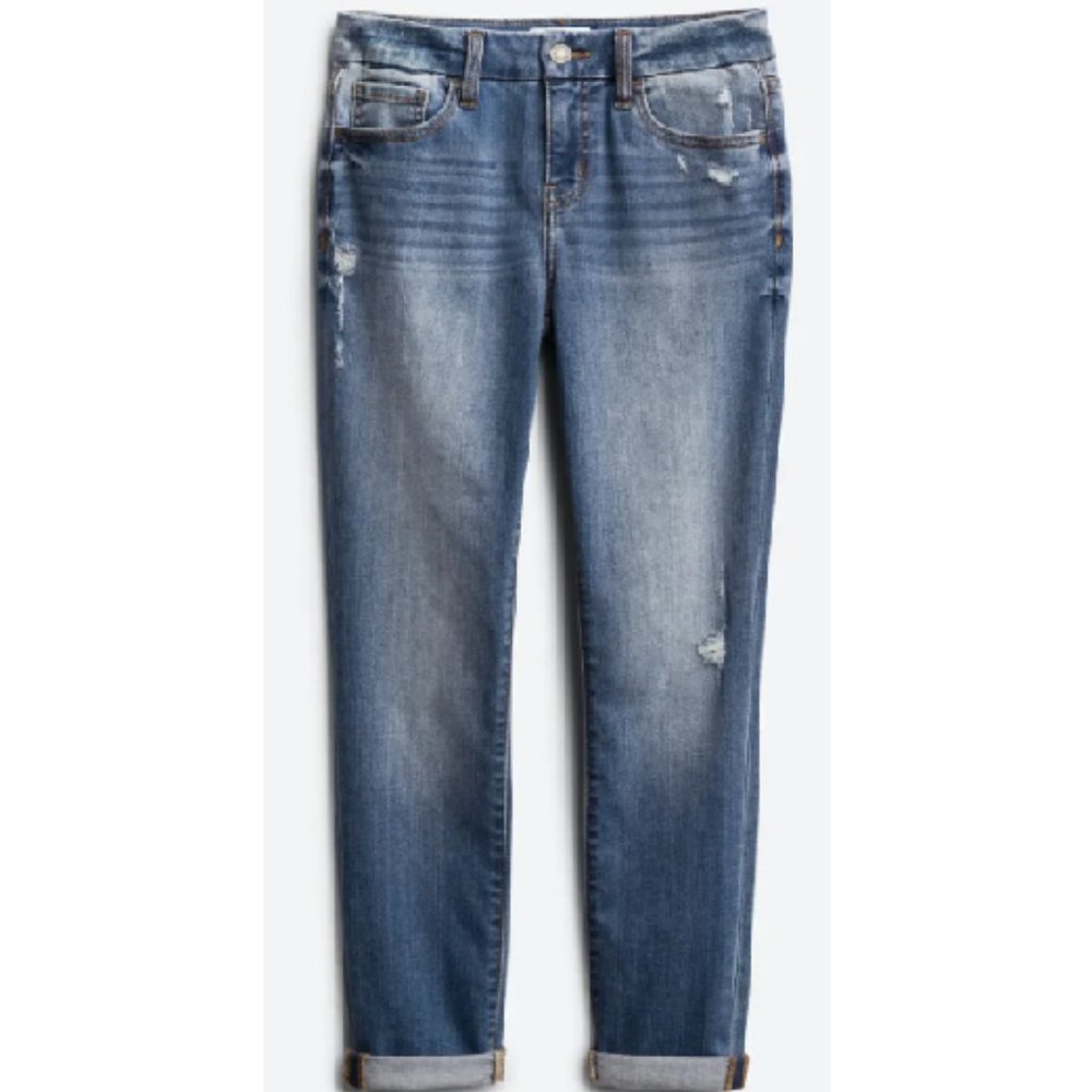 STUDIO BLUE Jude Mid Rise Cropped Clean Skinny Jean